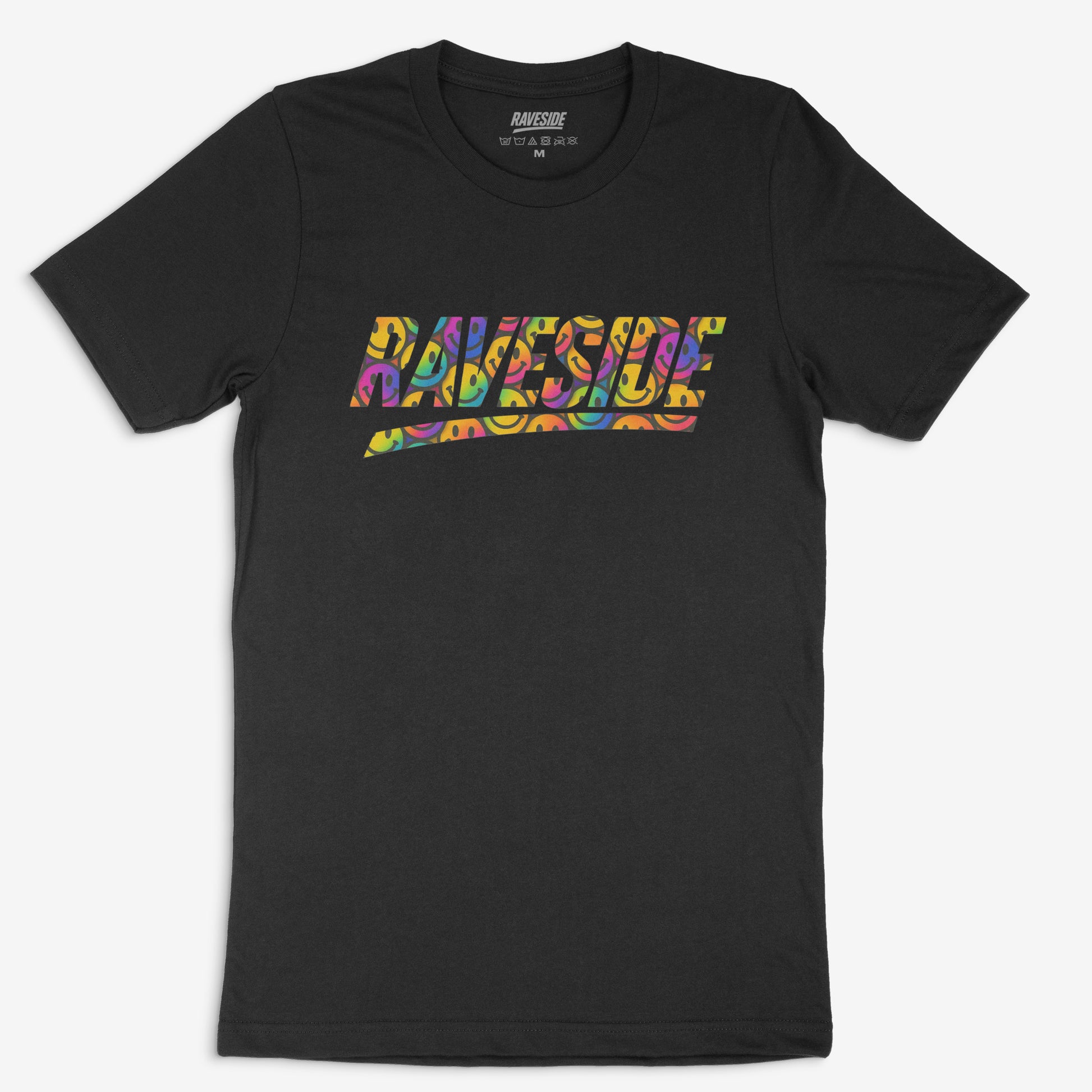 Acid Smilies Raveside Drum and bass Tee (Black)