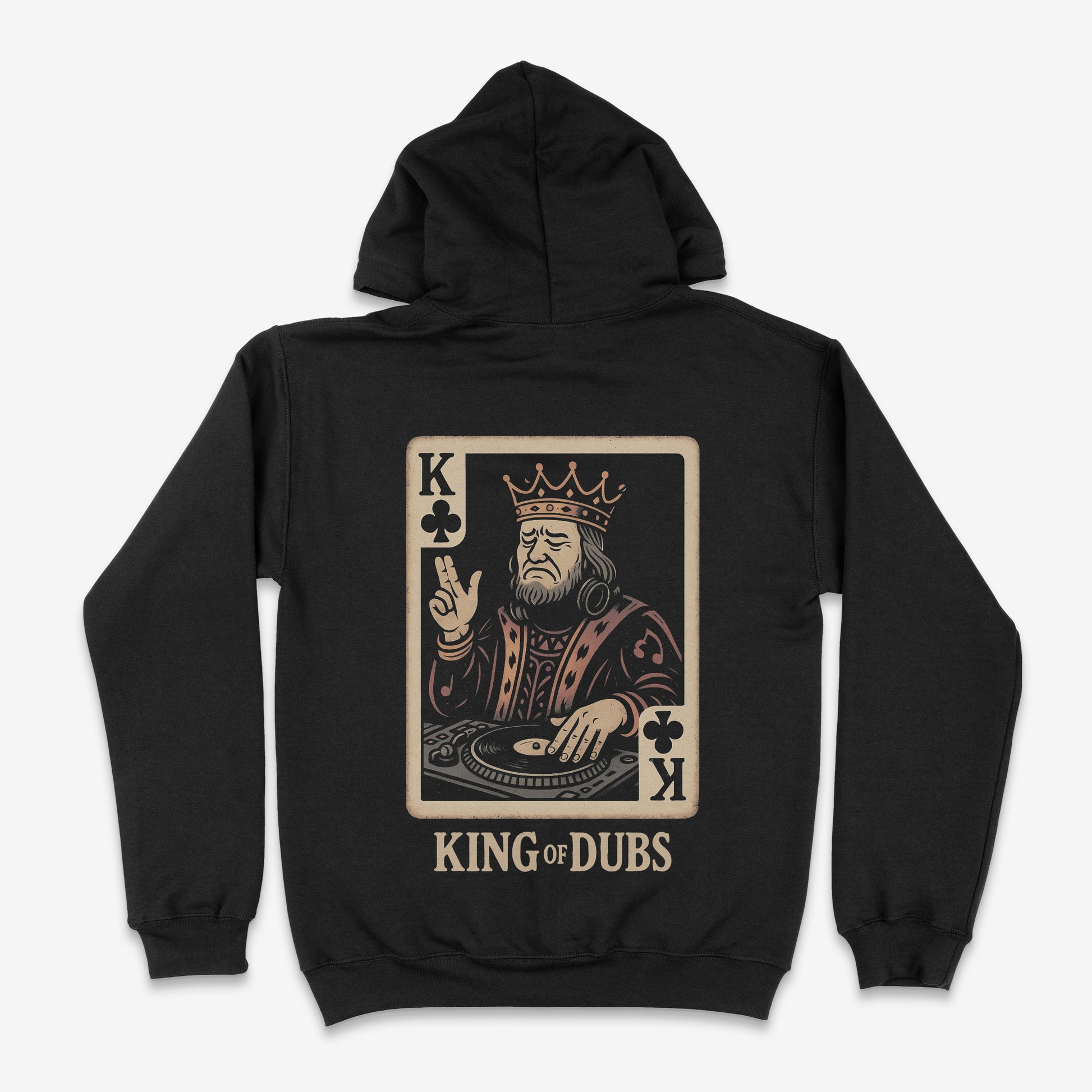 King of Dubs Black Drum and Bass Hoodie (Back)